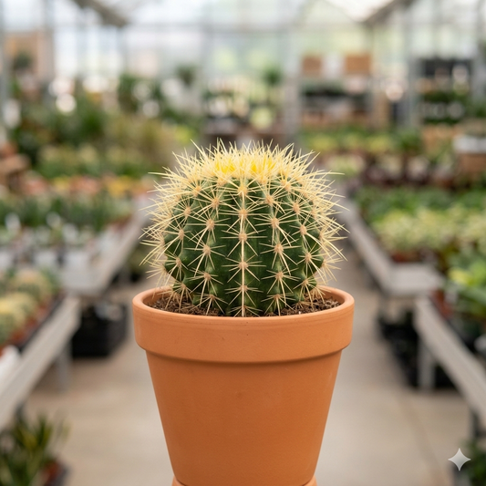 L'Echinocactus Grusonii ''Cuscino della suocera''