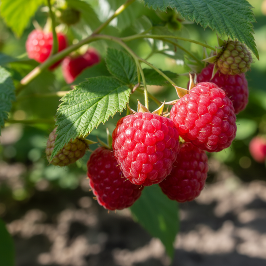 Pianta di Lampone rifiorente, pianta vera Età 2 anni, maturazione da maggio a Ottobre. vs16cm