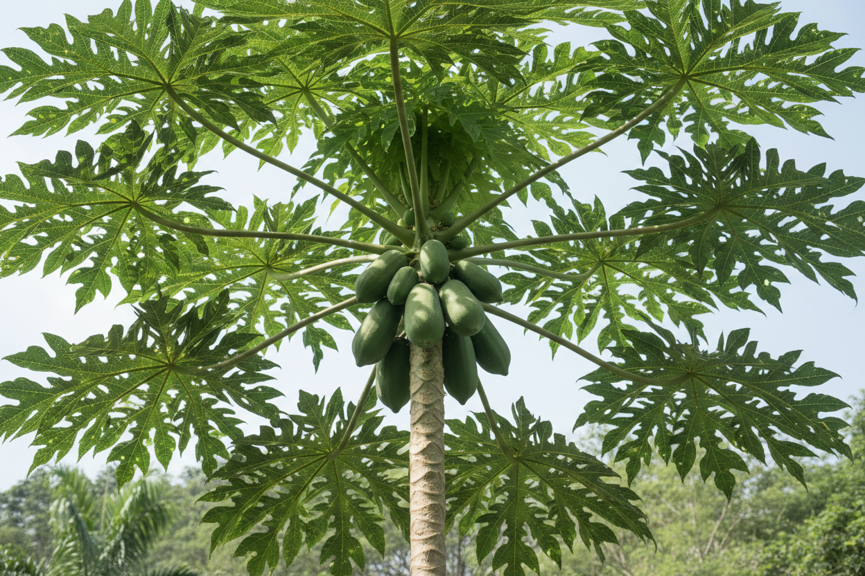 pianta di papaya alta